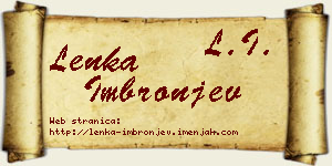 Lenka Imbronjev vizit kartica